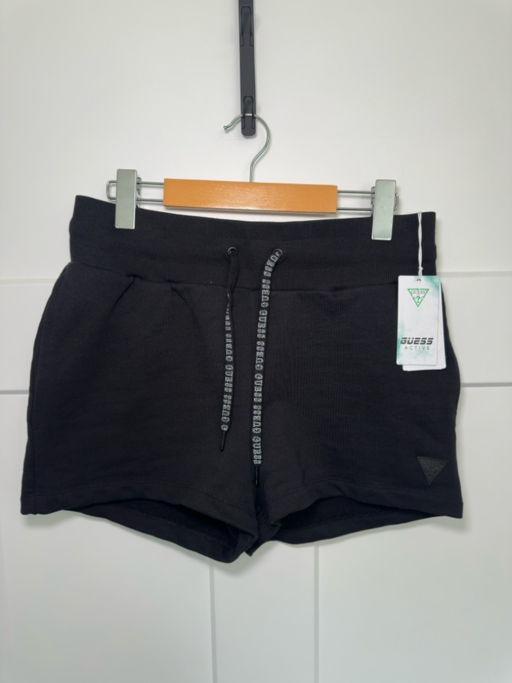 GUESS Black Women's Active Drawstring Shorts - Picture 2 of 7